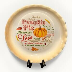 Pumpkin Pie Serving Plate Home Essentials Baking Pan Dish Fall October November